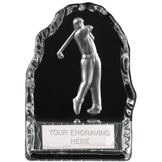 Frosted Golfer Iceberg Glass Award 11cm (4.25")