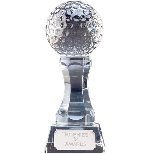 Heavyweight Optical Crystal Golf Ball Trophy 11.5cm (4.5")