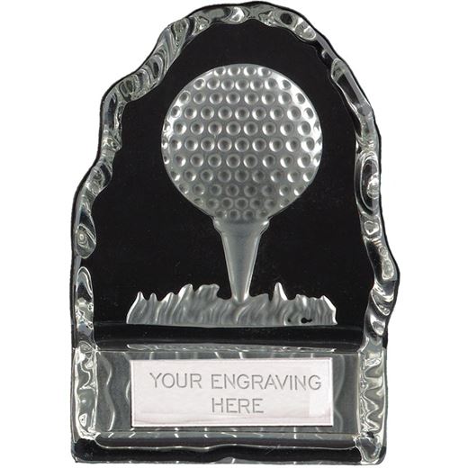 Frosted Golf Ball & Tee Iceberg Glass Award 11cm (4.25")