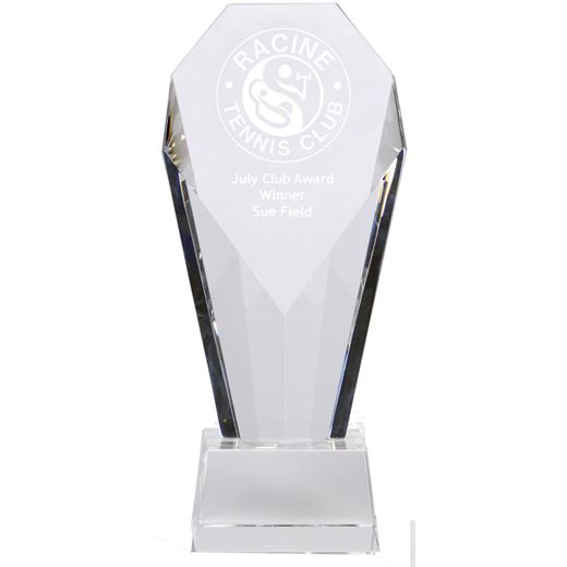 Achievement Diamond Optical Crystal Award 21cm (8.25")