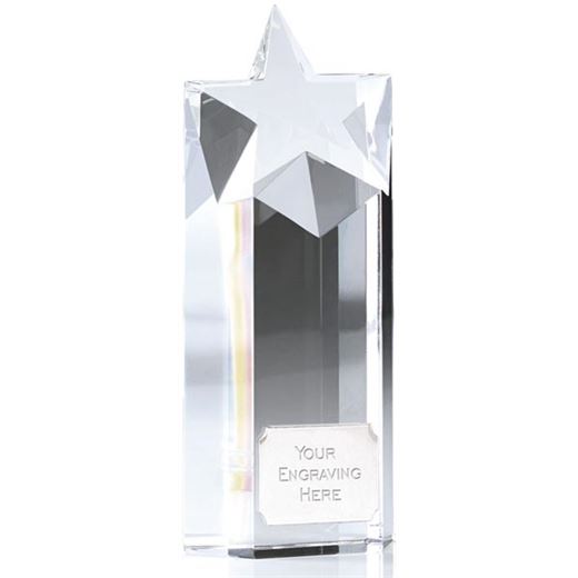 Heavyweight Optical Crystal Star Column Award 14cm (5.5")