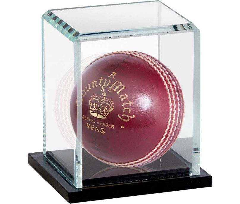 Cricket Ball Glass Display Case Capsule 14cm 5 25