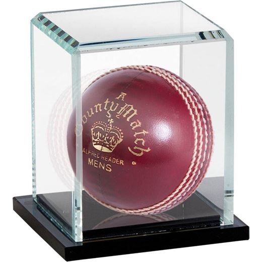 Cricket Ball Glass Display Case Capsule 14cm (5.25")