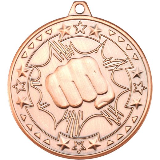 Bronze Tri Star Martial Arts Medal 50mm (2")
