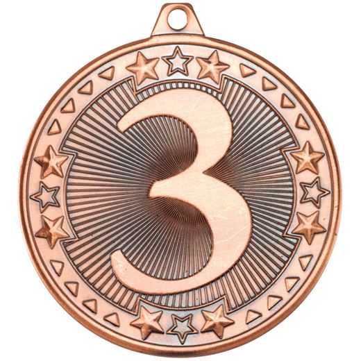 Bronze Tri Star 3rd Medal 50mm (2")