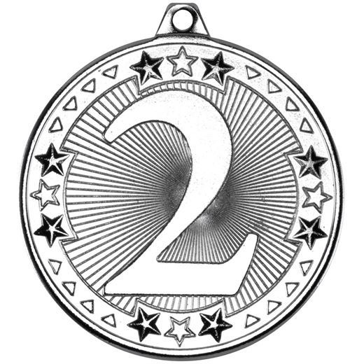 Silver Tri Star 2nd Medal 50mm (2")