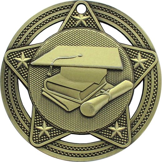 Academic Medal by Infinity Stars Antique Gold 50mm (2")
