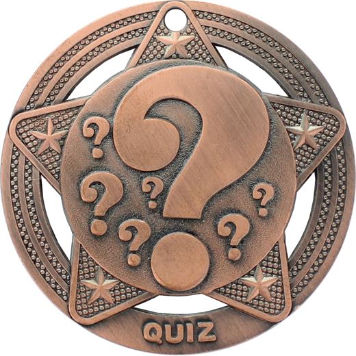 Quiz Medal by Infinity Stars Antique Bronze 50mm (2")