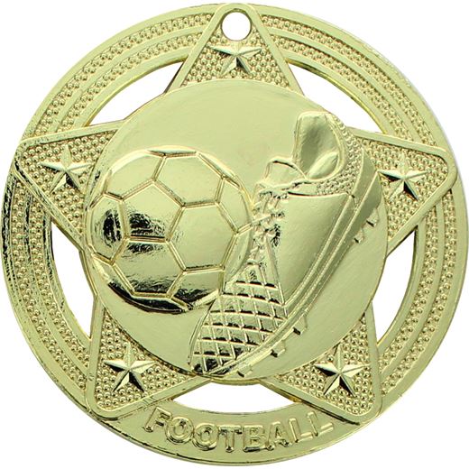 Football Medal by Infinity Stars Gold 50mm (2")