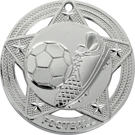 Football Medal by Infinity Stars Silver 50mm (2")