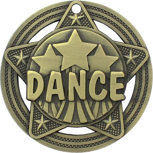 Dance Medal by Infinity Stars Antique Gold 50mm (2")