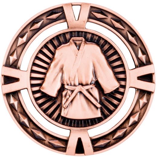 Bronze Diamond Pattern Martial Arts Medal 60mm (2.25")