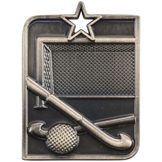 Gold Centurion Star Hockey Square Medal 53mm x 40mm (2.25" x 1.5")
