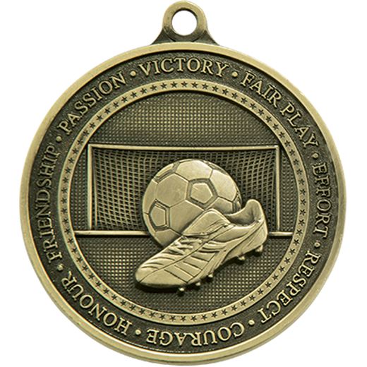 Antique Gold Olympia Football Medal 70mm (2.75")