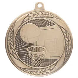 Diamond Cut Basketball Medal