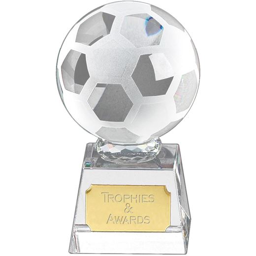 Football mounted on Glass Award 12cm (4.75")