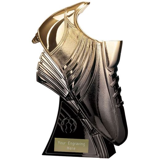 Football Power Boot Heavyweight Trophy Gold & Black 25cm (9.75")