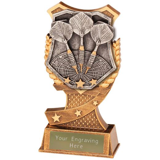 Titan Darts Trophy Antique Gold 15cm (6")