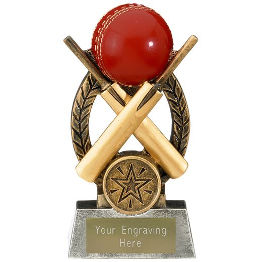 Escapade Cricket Ball and Bats Trophy 12.5cm (5")
