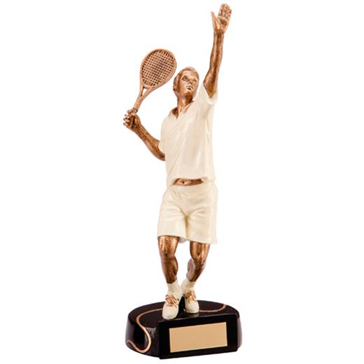 Resin Extreme Action Male Tennis Figure Trophy 18.5cm (7.25")