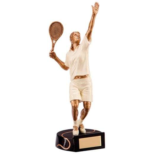 Resin Extreme Action Female Tennis Figure Trophy 23.5cm (9.25")