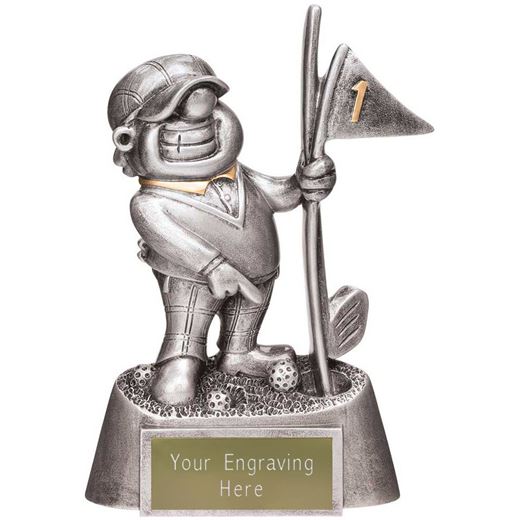 Novelty Nearest The Pin Golf Trophy Antique Silver 16cm (6.25")