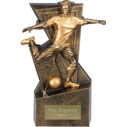 Legacy Male Football Trophy Antique Gold 19cm (7.5")