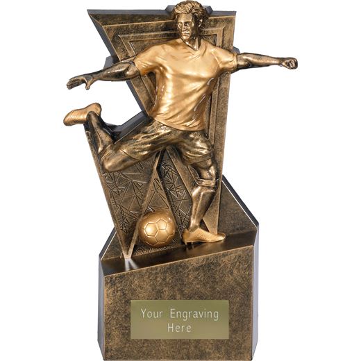 Legacy Male Football Trophy Antique Gold 26cm (10")