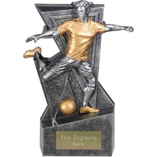 Legacy Male Football Trophy Antique Silver 16cm (6.25")