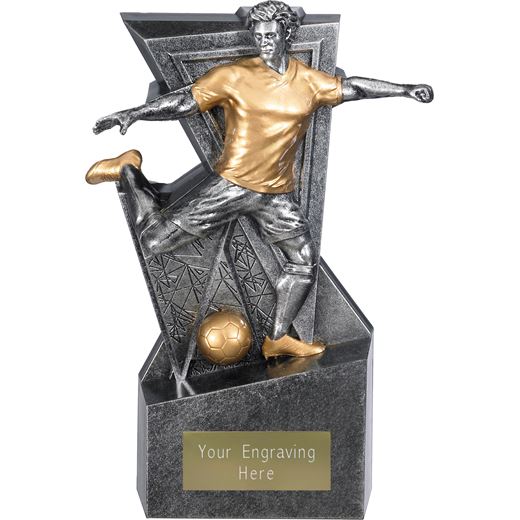 Legacy Male Football Trophy Antique Silver 19cm (7.5")