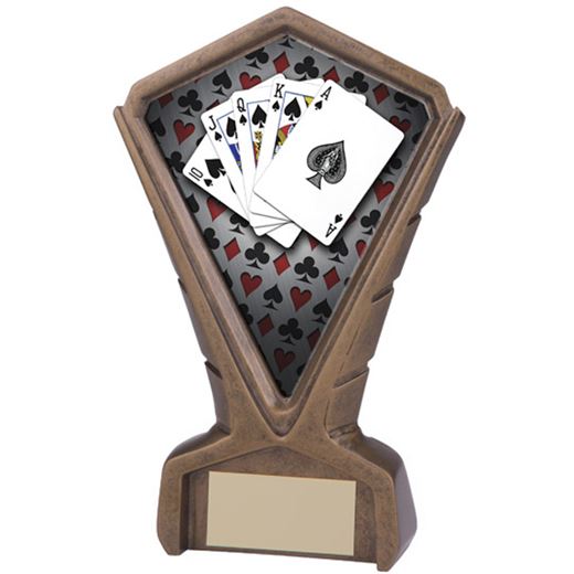 Gold Resin Phoenix Poker Centre Trophy 17cm (6.75")