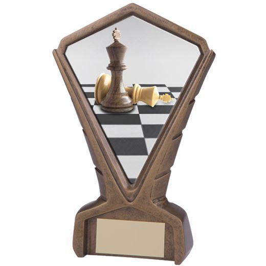 Gold Resin Phoenix Chess Centre Trophy 17cm (6.75")