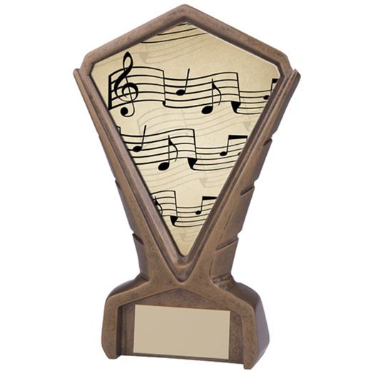 Gold Resin Phoenix Music Note Centre Trophy 17cm (6.75")