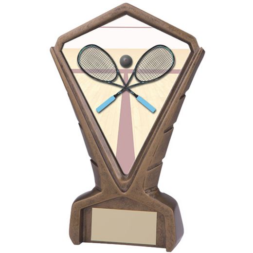 Gold Resin Phoenix Squash Centre Trophy 17cm (6.75")