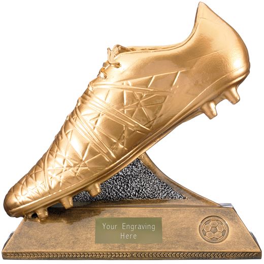 Golden Boot Trophy Antique Gold 23cm (9")