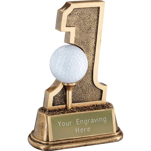 Hole in One Golf Ball Tee Holder Trophy 15cm (6")