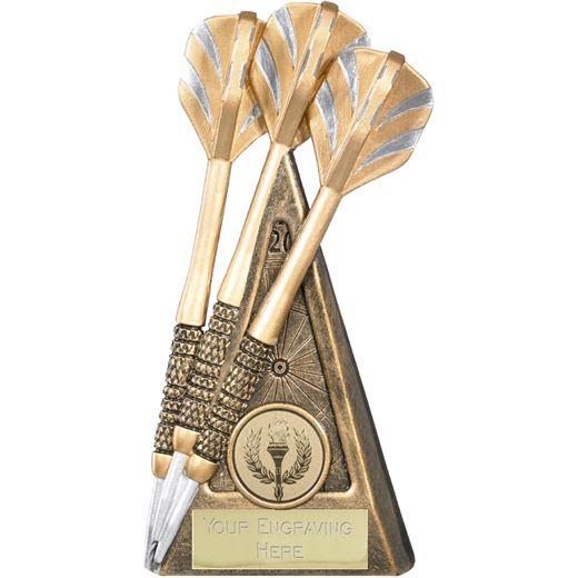 Darts Trophy with Triangle Shaped Base 16.5cm (6.5")