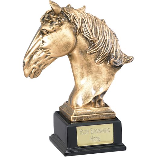 Horse Head Trophy on Wooden Base 21cm (8.25")