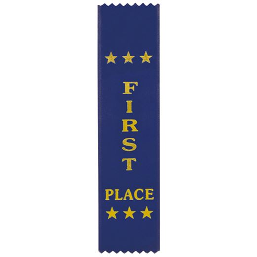 1st Place Award Ribbon Blue 20cm x 5cm (8" x 2")