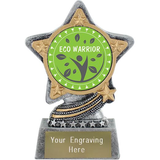 Eco Warrior Trophy by Infinity Stars Antique Silver 10cm (4")