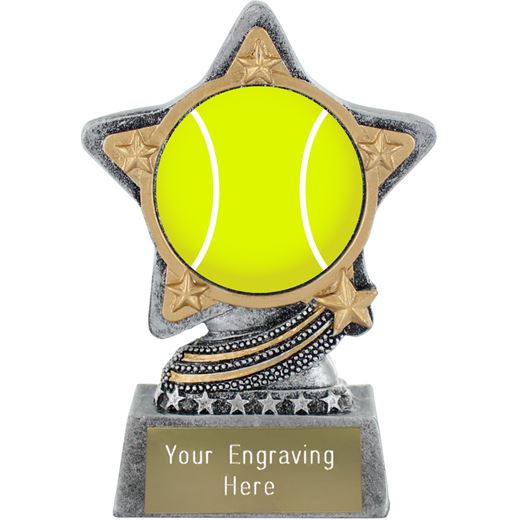Centre Tennis Trophy by Infinity Stars Antique Silver 10cm (4")