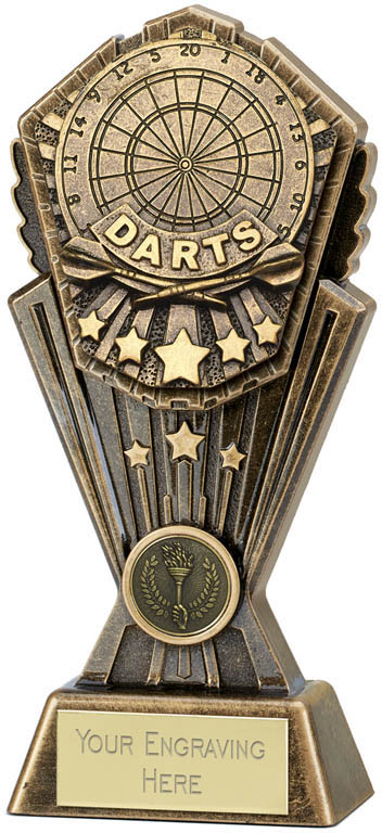 Cosmos Darts and Board Trophy Free Engraving 