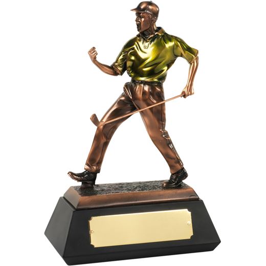 Bronze Plated Match Winner Golf Trophy 26cm (10.25")