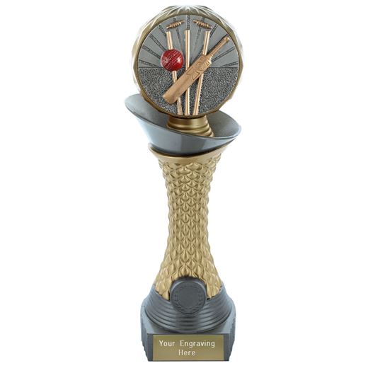 Cricket Trophy Heavyweight Hemisphere Tower Silver & Gold 23.5cm (9.25")