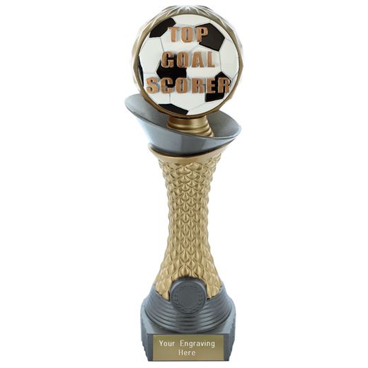 Top Goal Scorer Trophy Heavyweight Hemisphere Tower Silver & Gold 27.5cm (10.75")