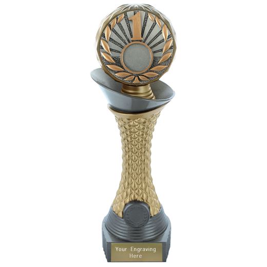 1st Place Trophy Heavyweight Hemisphere Tower Silver & Gold 23.5cm (9.25")