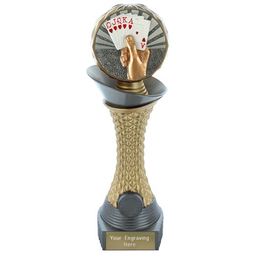 Cards Trophy Heavyweight Hemisphere Tower Silver & Gold 23.5cm (9.25")