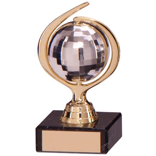 Gold & Silver Plastic Glitterball Dance Trophy 11.5cm (4.5")