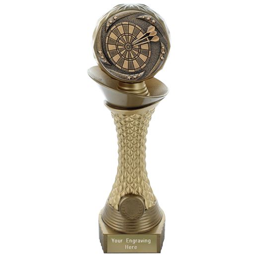 Orbit Tower Darts Trophy Gold & Bronze 23.5cm (9.25")