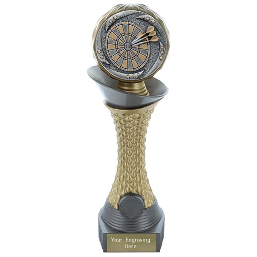 Orbit Tower Darts Trophy Silver & Gold 27.5cm (10.75")